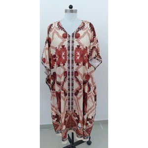 Gypsie Blu Beach Caftan with Sleeve Maxi